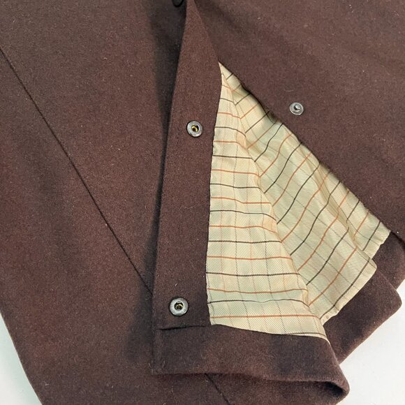 Barbour Newmarket Coat Women's Wool Brown Waterproof Breathable US 12 NWT $500 - Picture 13 of 16